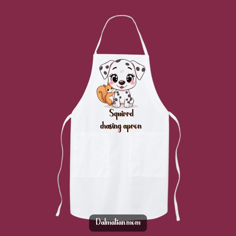 Funny Kawaii Dalmatian Squirrel Apron: Cook with Excitement and Cute Dog Style