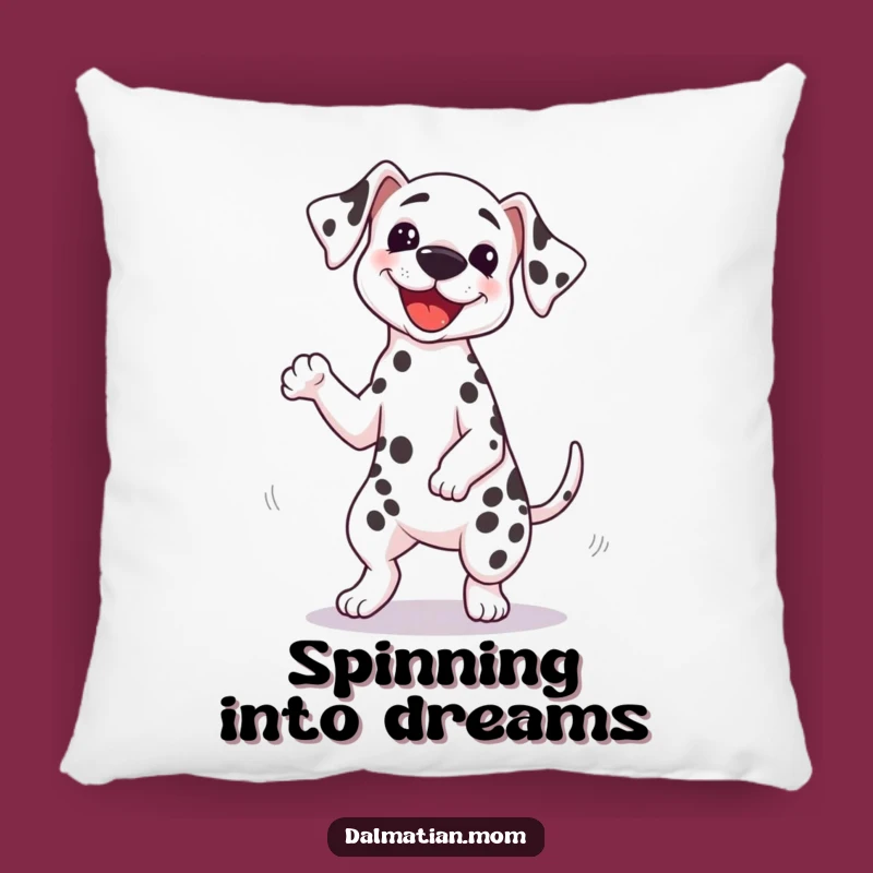 Funny Kawaii Dalmatian Spin Pillow: Cozy Comfort for a Dizzy Day