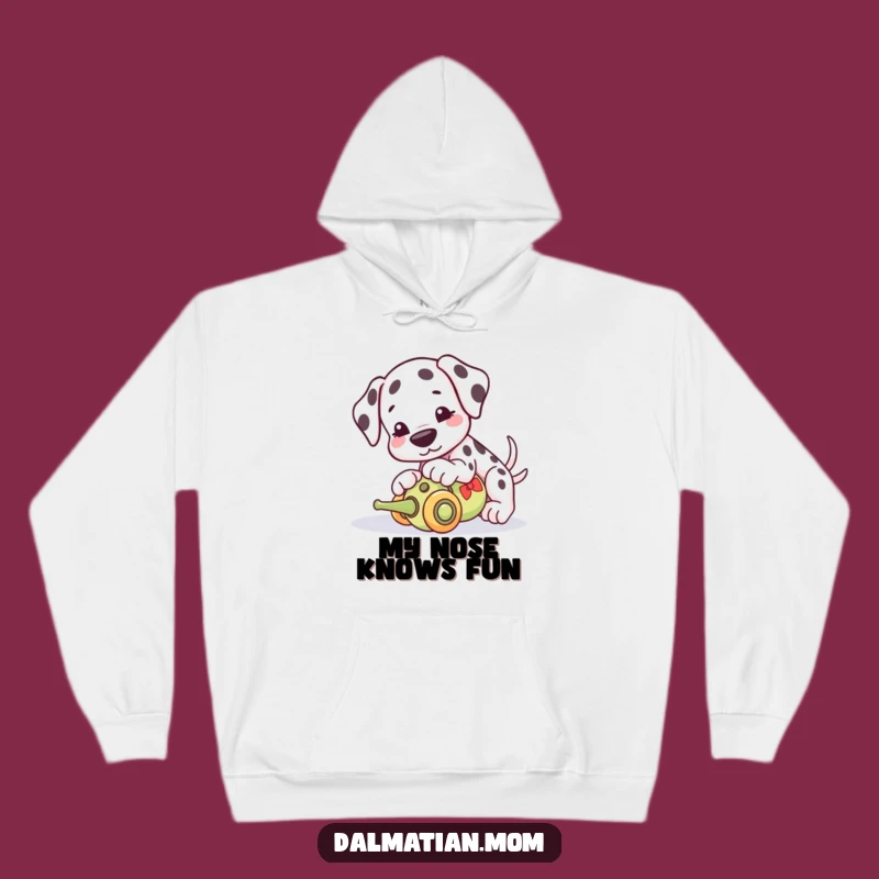 Cozy Funny Kawaii Dalmatian Hoodie: Nudging Toy, Warm & Whimsical Gift