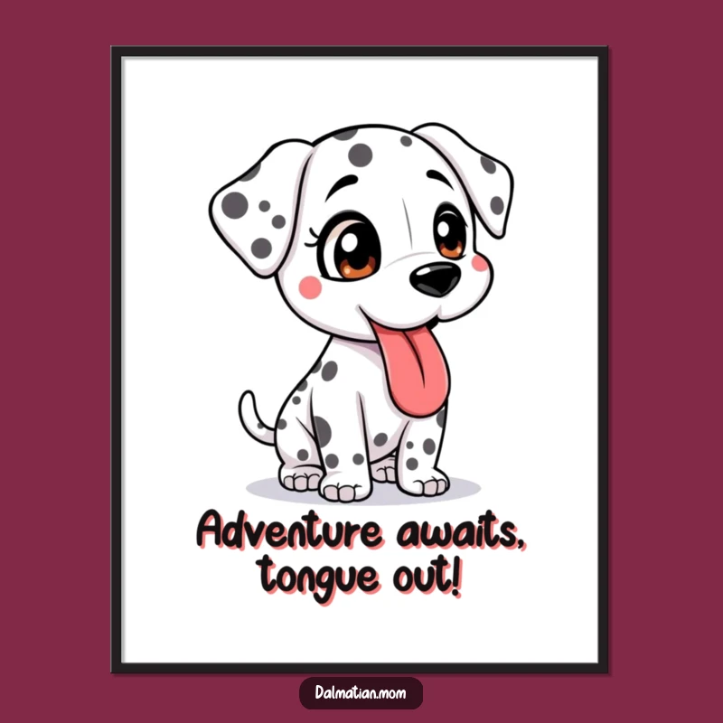 Free Printable Funny Bouncy Dalmatian Wall Art: Downloadable Energetic Dog Decor