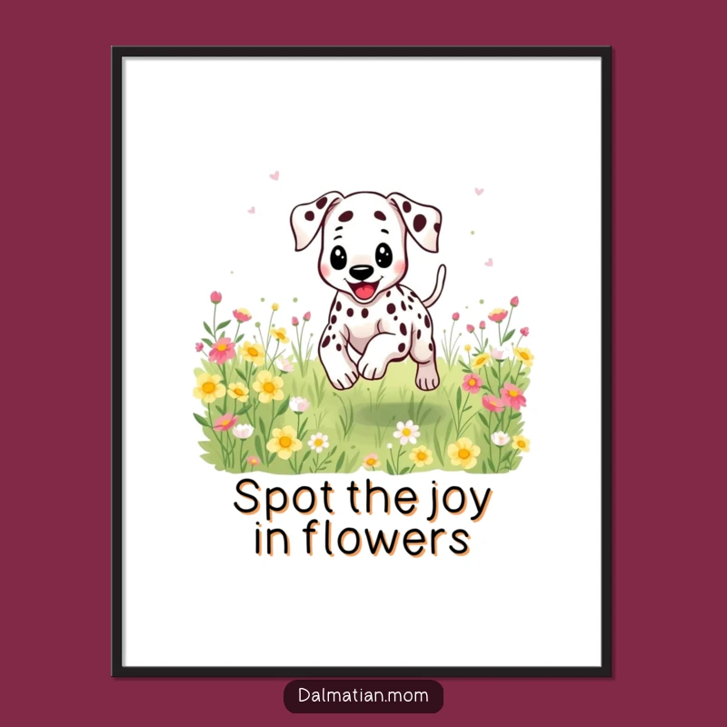 Funny Free Printable Dalmatian Wall Art: Bounding Spots Decor, Downloadable Art