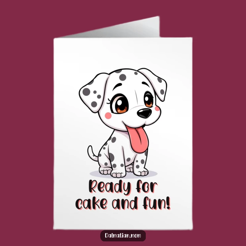 Free Printable Funny Bouncy Dalmatian Birthday Card: Downloadable Adventure Gift
