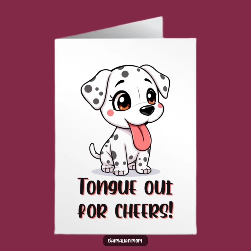 Free Printable Funny Bouncy Dalmatian Congrats Card: Instant Downloadable Joyful Gift