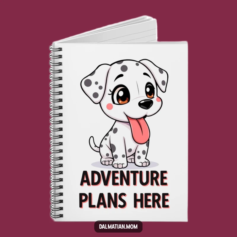 Funny Kawaii Dalmatian Adventure Notebook: Jot Down Plans with Cute Dog Enthusiasm