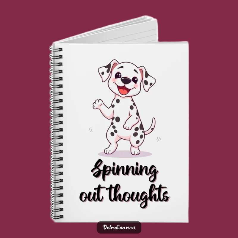 Funny Kawaii Dalmatian Spin Notebook: Jot Down Ideas with Cute Dog Fun